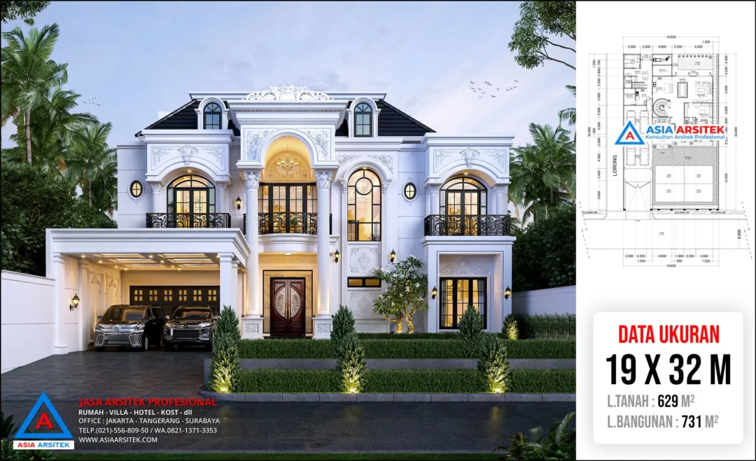 Jasa Arsitek Desain Rumah Klasik 3 Lantai di Tikala Manado