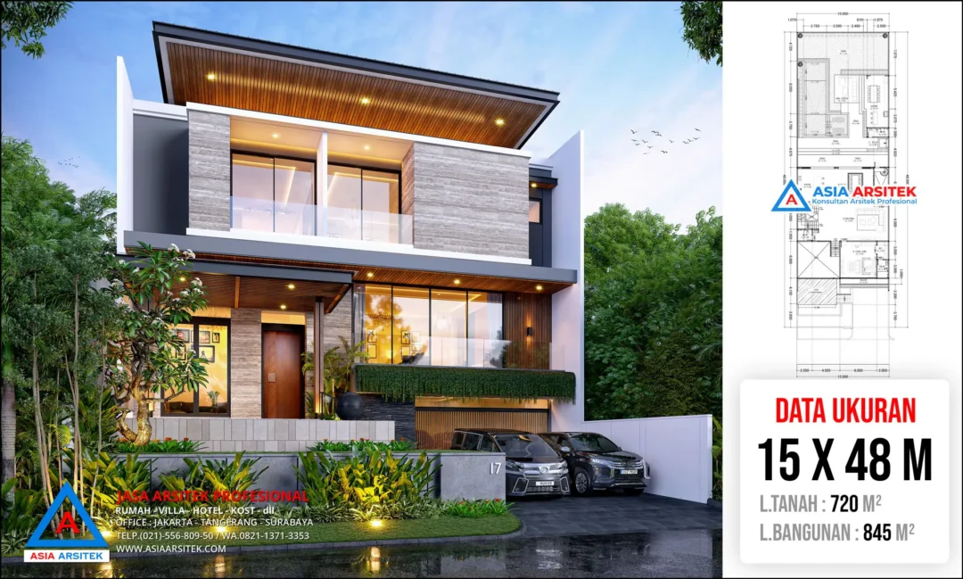 Jasa Arsitek Desain Rumah Mewah Modern 3 Lantai di Cinere Depok