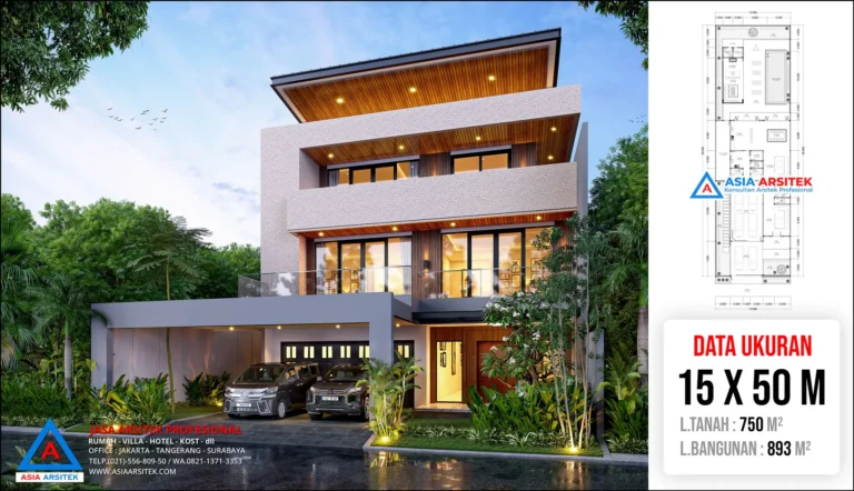 Jasa Arsitek Desain Rumah Mewah Modern 3 Lantai di Tangerang