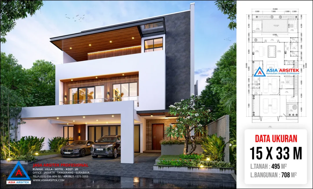 Jasa Arsitek Desain Rumah Modern 3 Lantai di Kota Depok
