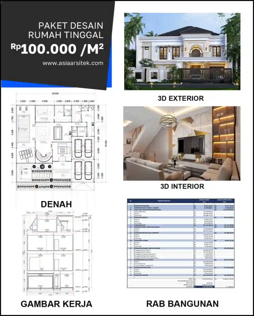 Jasa Desain Arsitektur di Kayuringin Jaya Bekasi