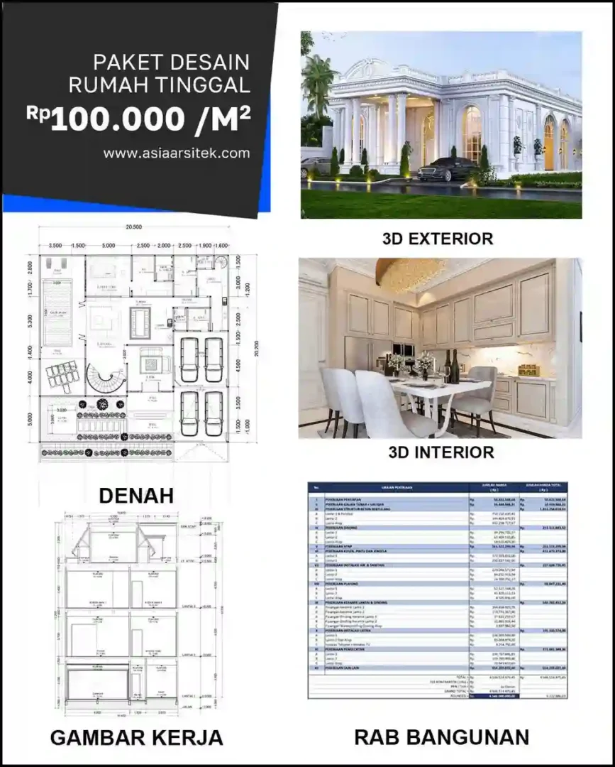 Jasa Desain Arsitektur di Marga Mulya Bekasi