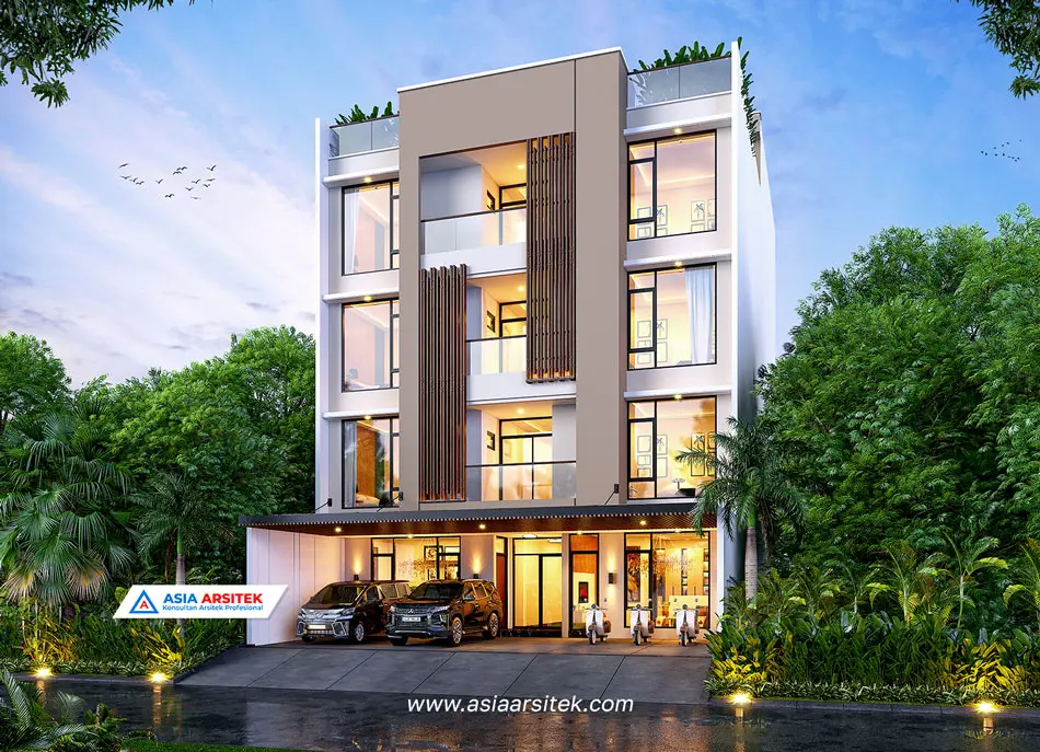 Jasa Arsitek Desain Rumah Kos Kosan Kontrakan 5 Lantai
