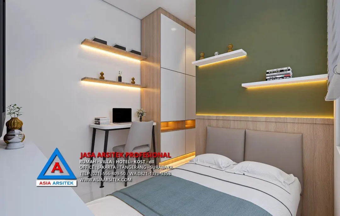 meja belajar Jasa Desain Rumah Kost 5 Lantai di Palmerah Jakarta Barat