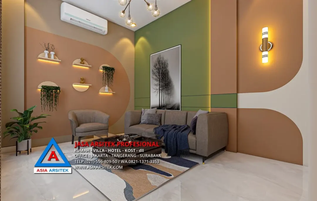 area lobby Jasa Desain Rumah Kost 5 Lantai di Palmerah Jakarta Barat
