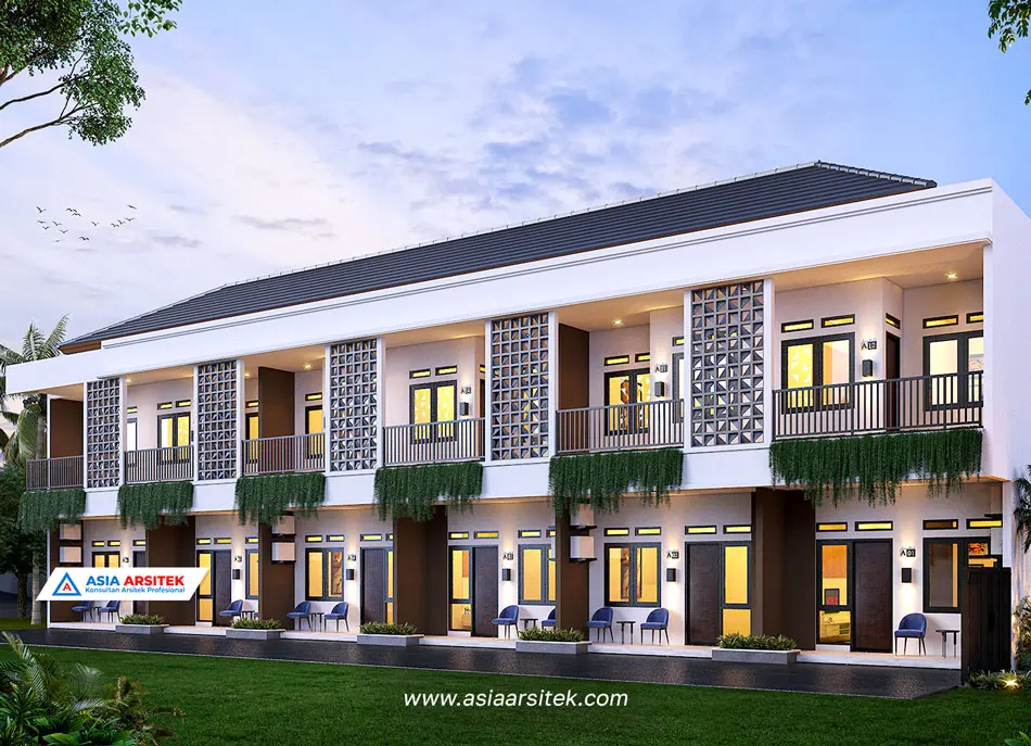 Jasa Desain Rumah Kost 2 Lantai Letter U