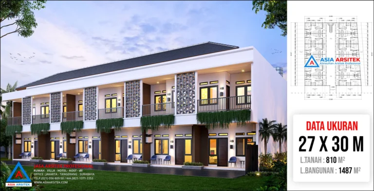 Jasa Desain Rumah Kost Kontrakan 2 Lantai di Jatinegara Jakarta Timur