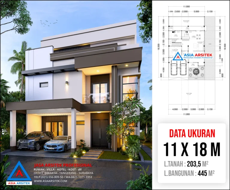 Jasa Desain Rumah Minimalis 3 Lantai di Gunung Putri Bogor