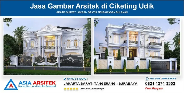 Jasa Gambar Arsitek di Ciketing Udik