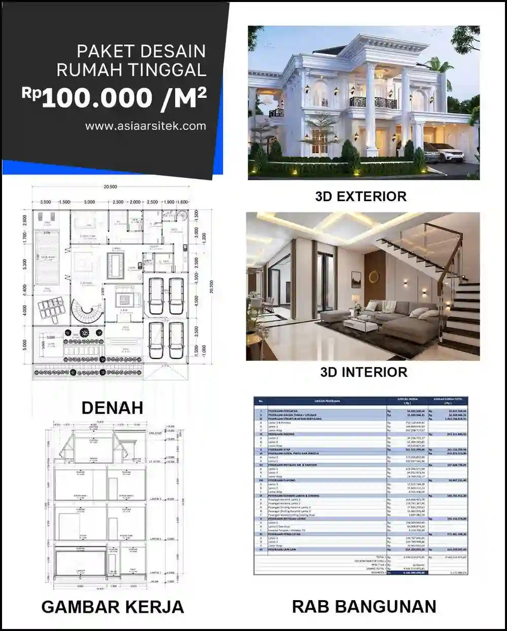 Jasa Gambar Arsitek di Jaticempaka