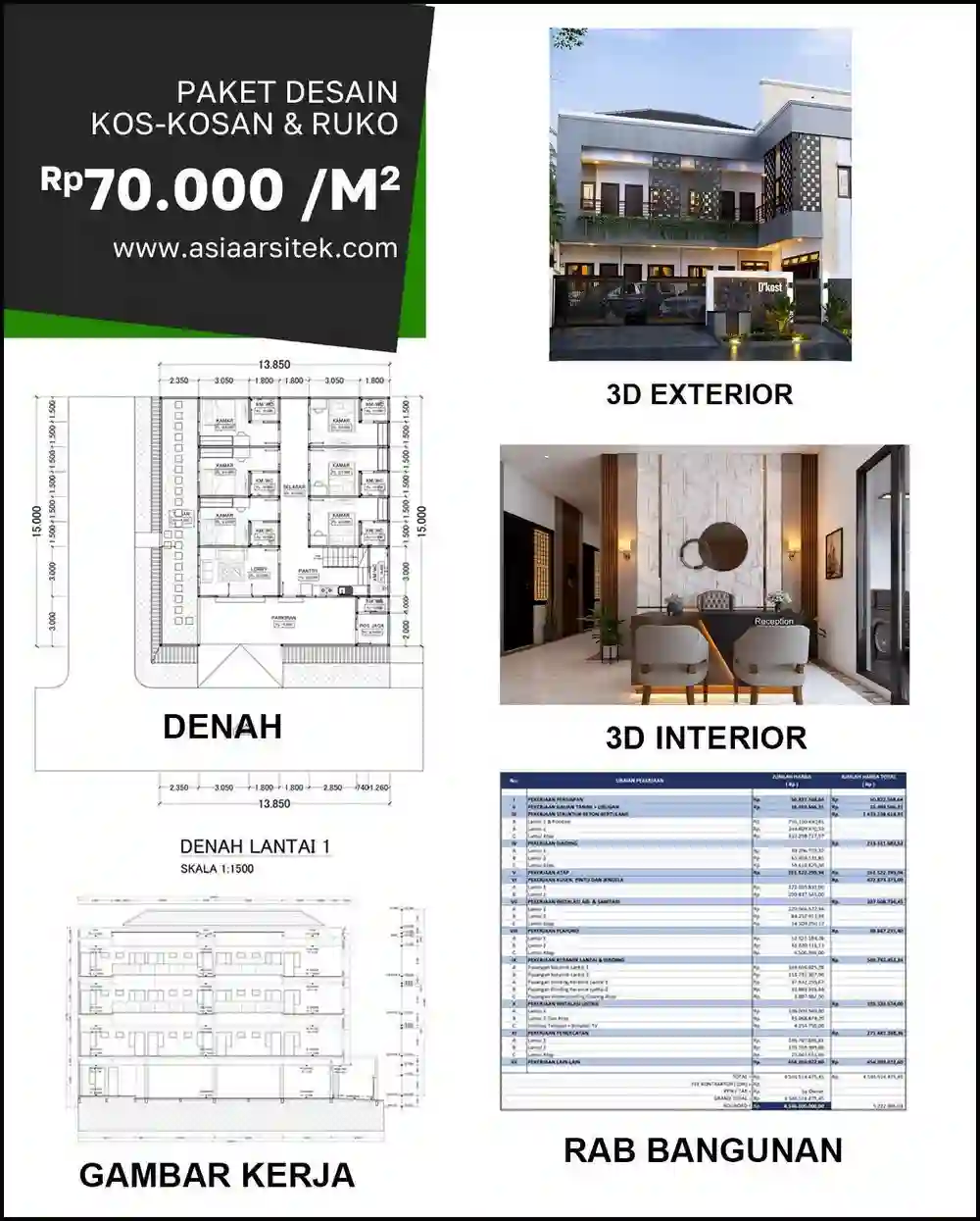 Jasa Gambar Arsitek di Pejuang