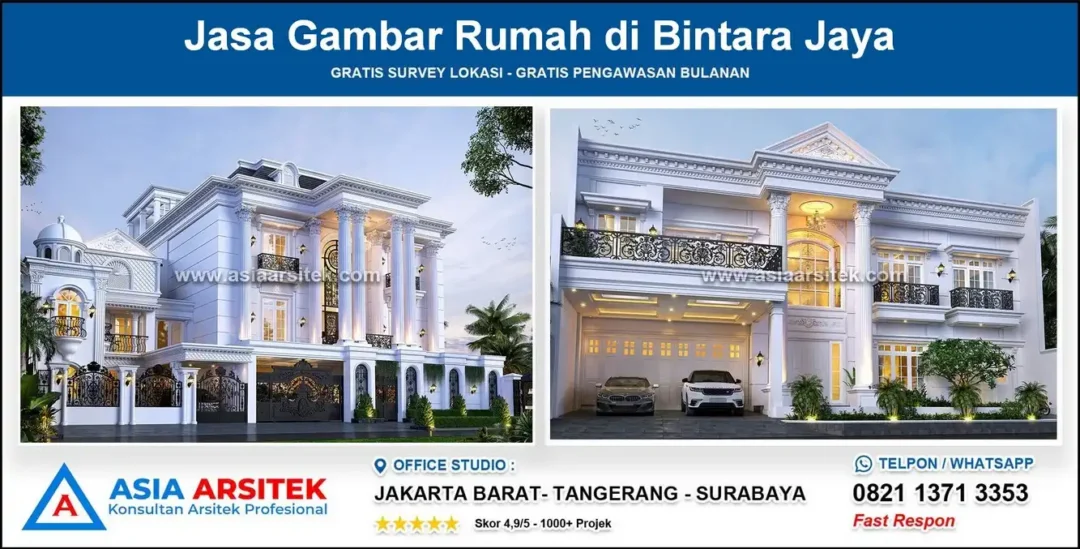 Jasa Gambar Rumah di Bintara Jaya Bekasi