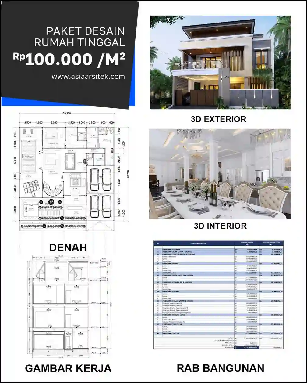 Jasa Gambar Rumah di Bintara Jaya Bekasi