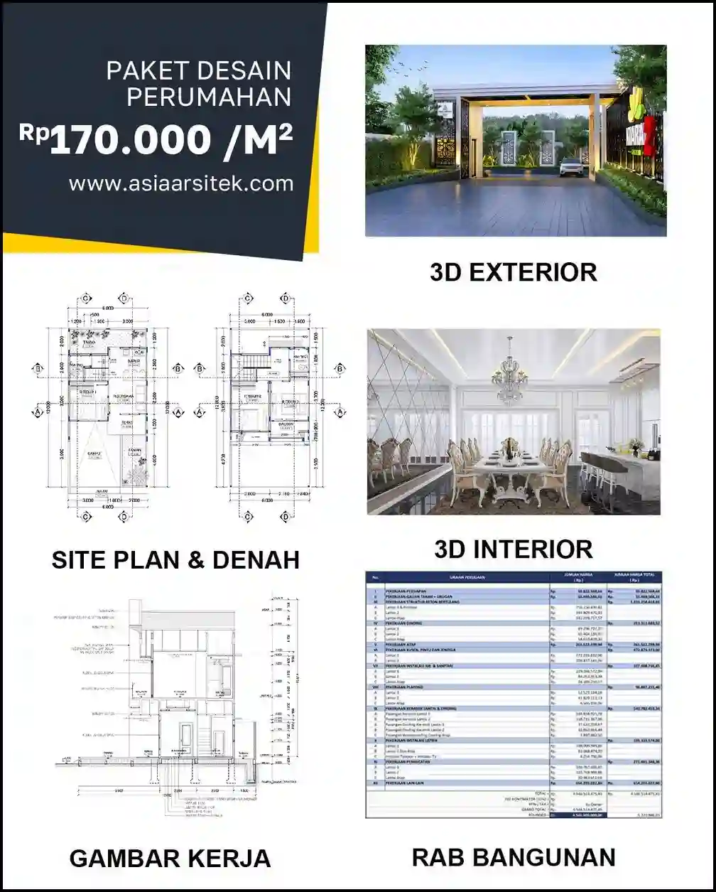 Jasa Gambar Rumah di Bintara Jaya Bekasi