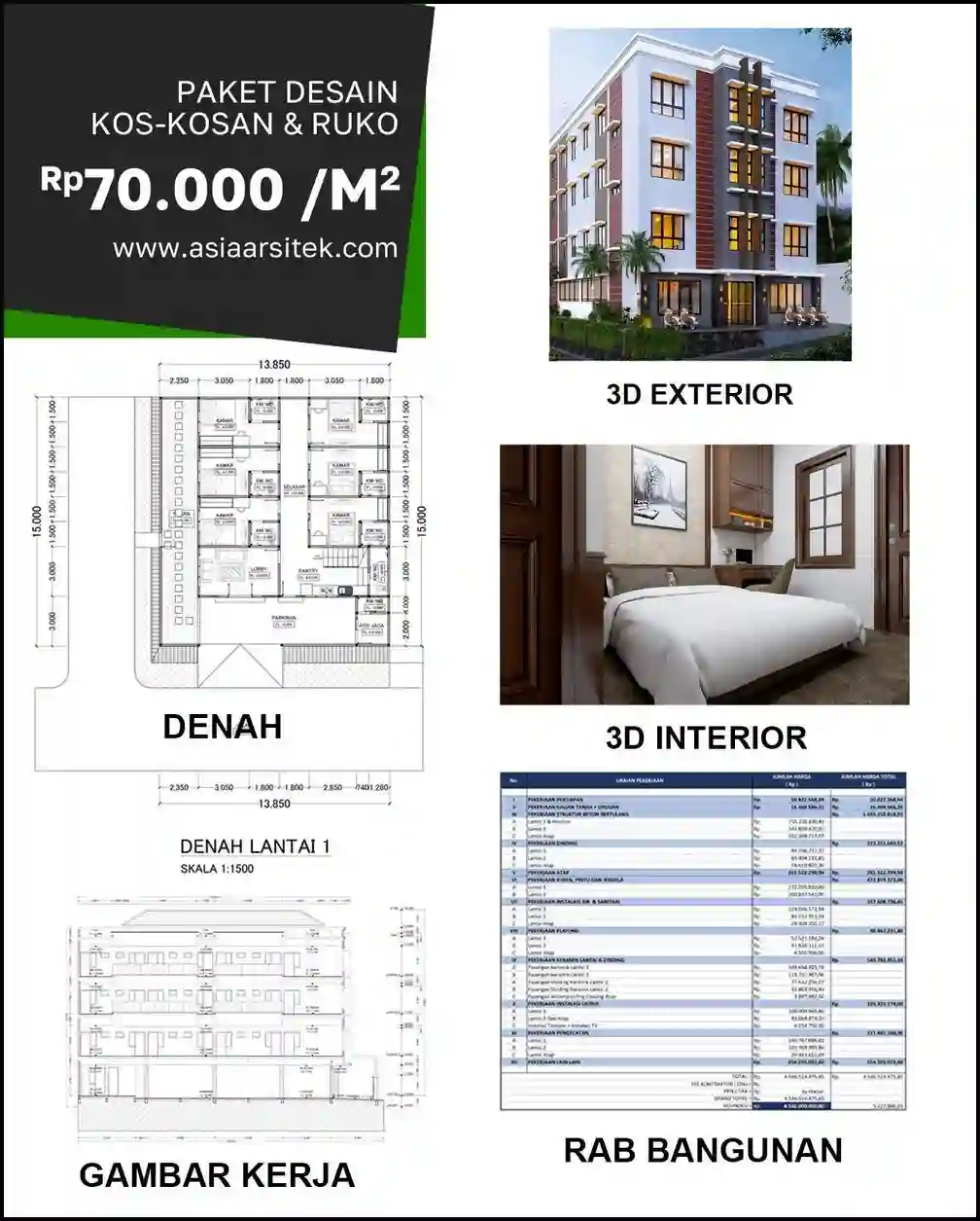 Jasa Gambar Rumah di Bojong Menteng Bekasi