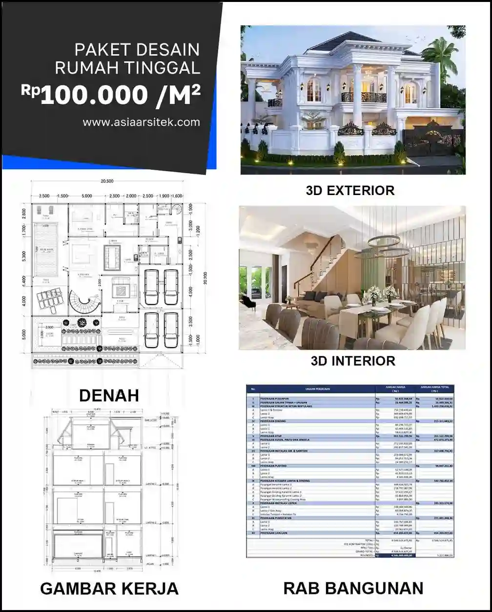 Jasa Gambar Rumah di Ciketing Udik Bekasi