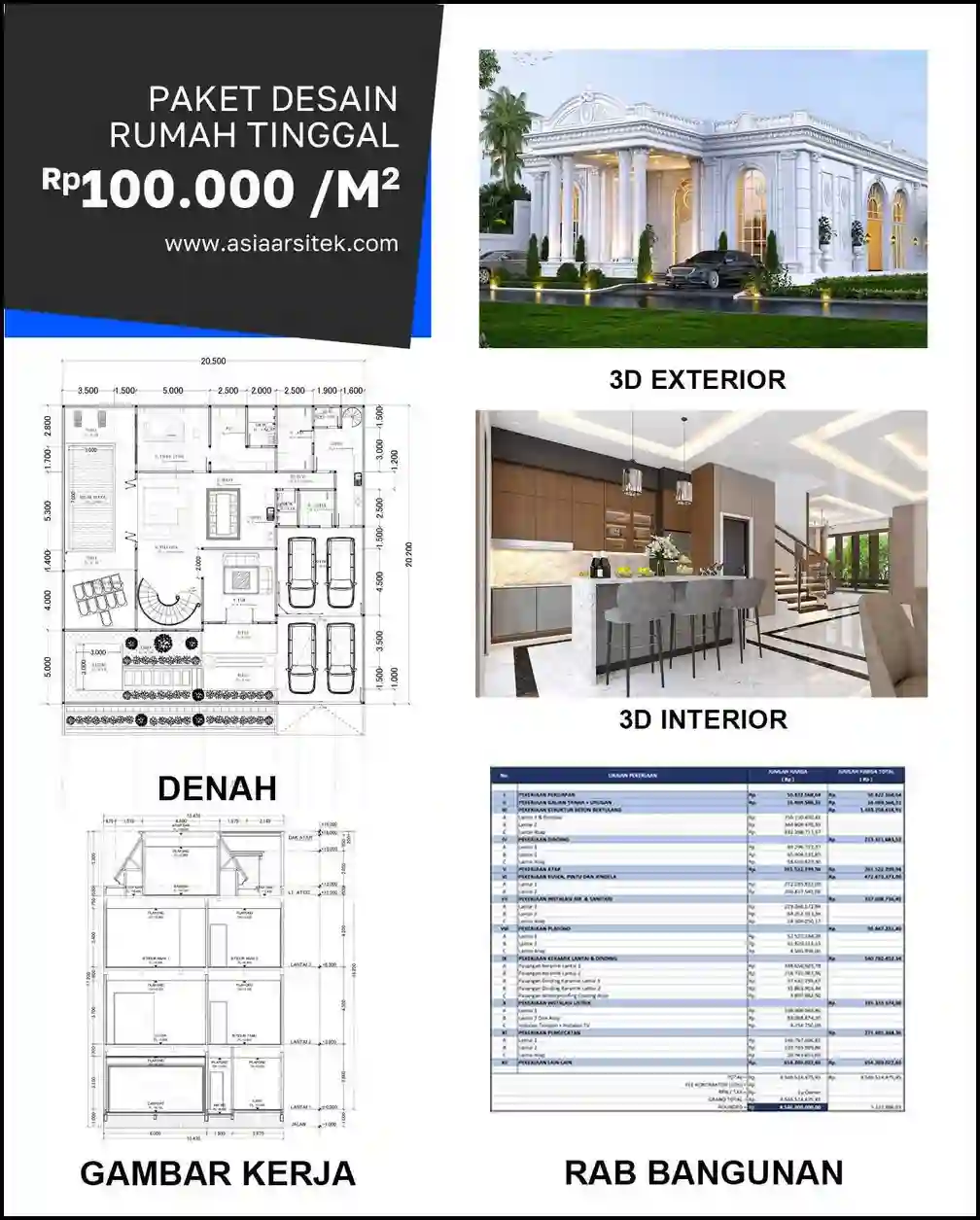 Jasa Gambar Rumah di Cimuning Bekasi