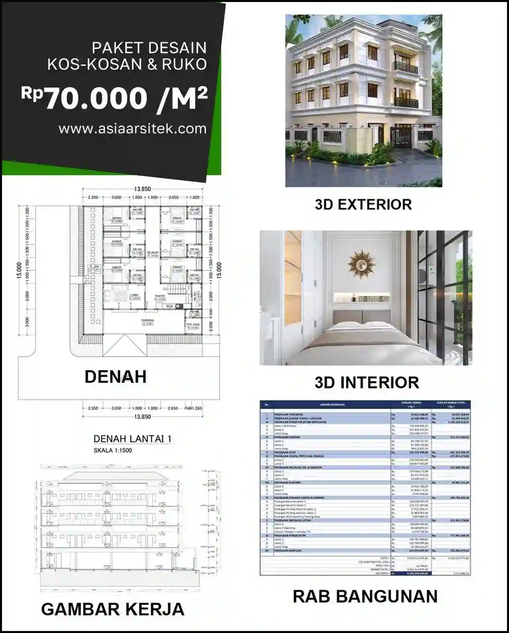Jasa Gambar Rumah di Cimuning Bekasi
