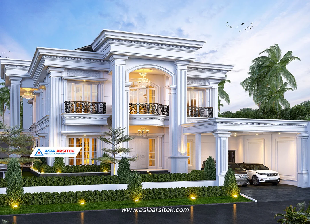 Jasa Konsultan Arsitek Desain Rumah Mewah Klasik Ibu Pr