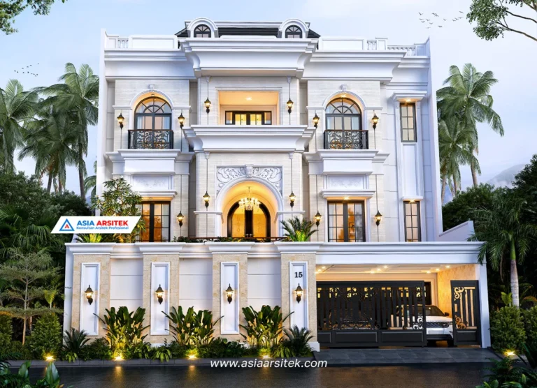 Jasa Konsultan Arsitek Desain Rumah Mewah Tropis 3 Lantai
