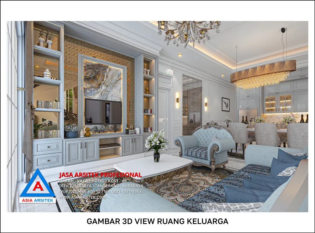Jasa Arsitek Desain Rumah 2 Lantai di Depok Desain Interior Ruang Keluarga
