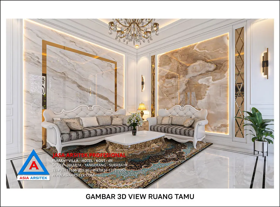Jasa Arsitek Desain Rumah 2 Lantai di Depok Desain Interior Ruang Tamu