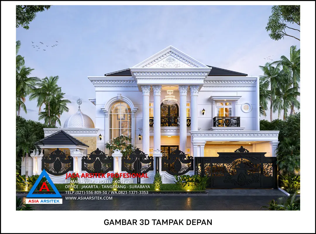 Jasa Arsitek Desain Rumah 2 Lantai di Depok Tampak Depan