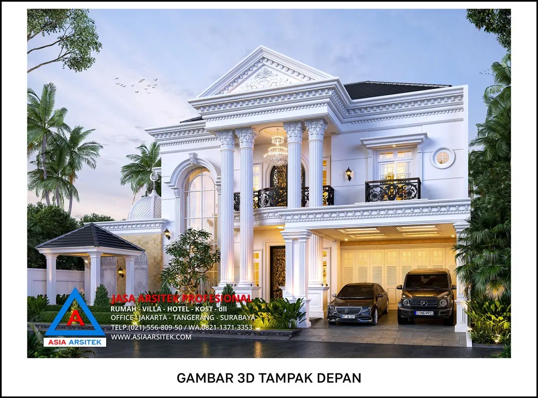 Jasa Arsitek Desain Rumah 2 Lantai di Depok Depan Kanan