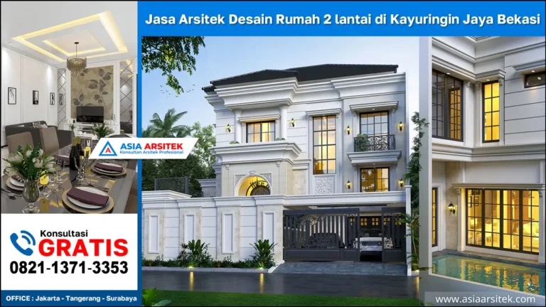 Jasa Arsitek Desain Rumah 2 lantai di Kayuringin Jaya Bekasi