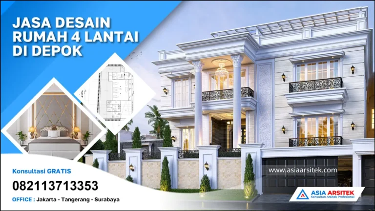 Jasa Arsitek Desain Rumah 4 Lantai di Cimanggis Depok jasa desain rumah depok