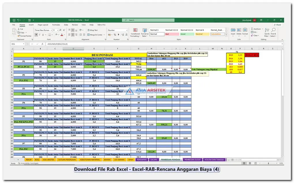 Download File Rab Excel