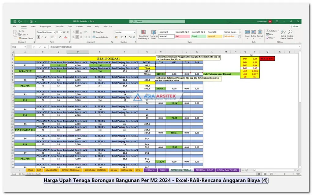 Harga Upah Tenaga Borongan Bangunan Per M2 2025