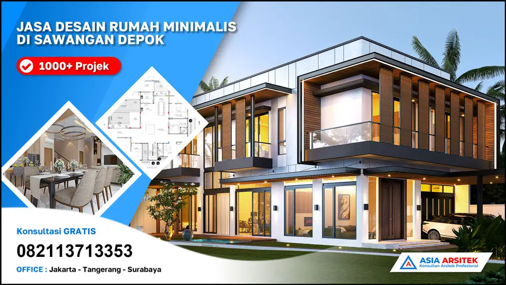 Jasa Desain Rumah Minimalis 2 Lantai di Sawangan Depok