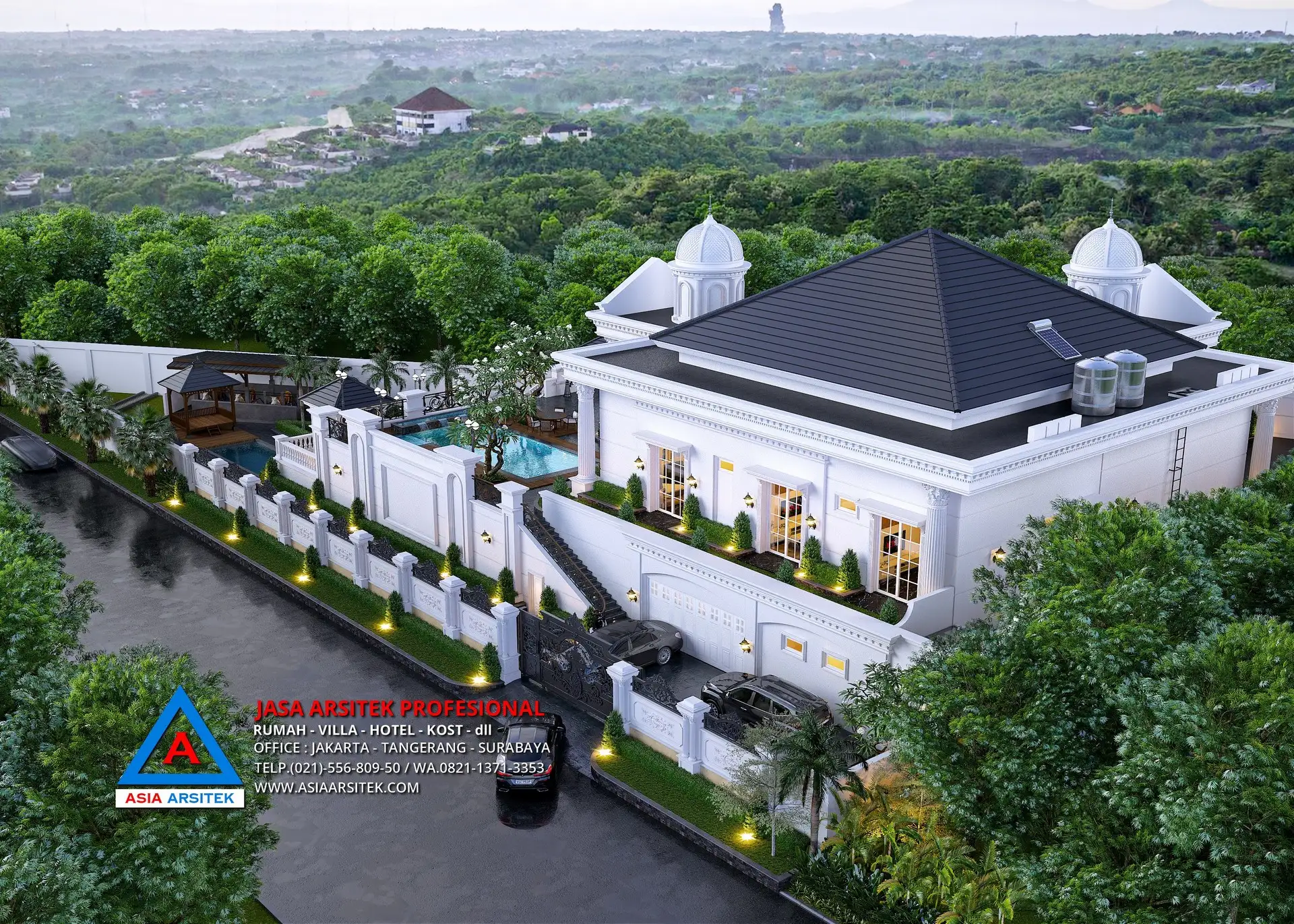 view atas Jasa Arsitek Desain Rumah Klasik di Babakan Madang Bogor