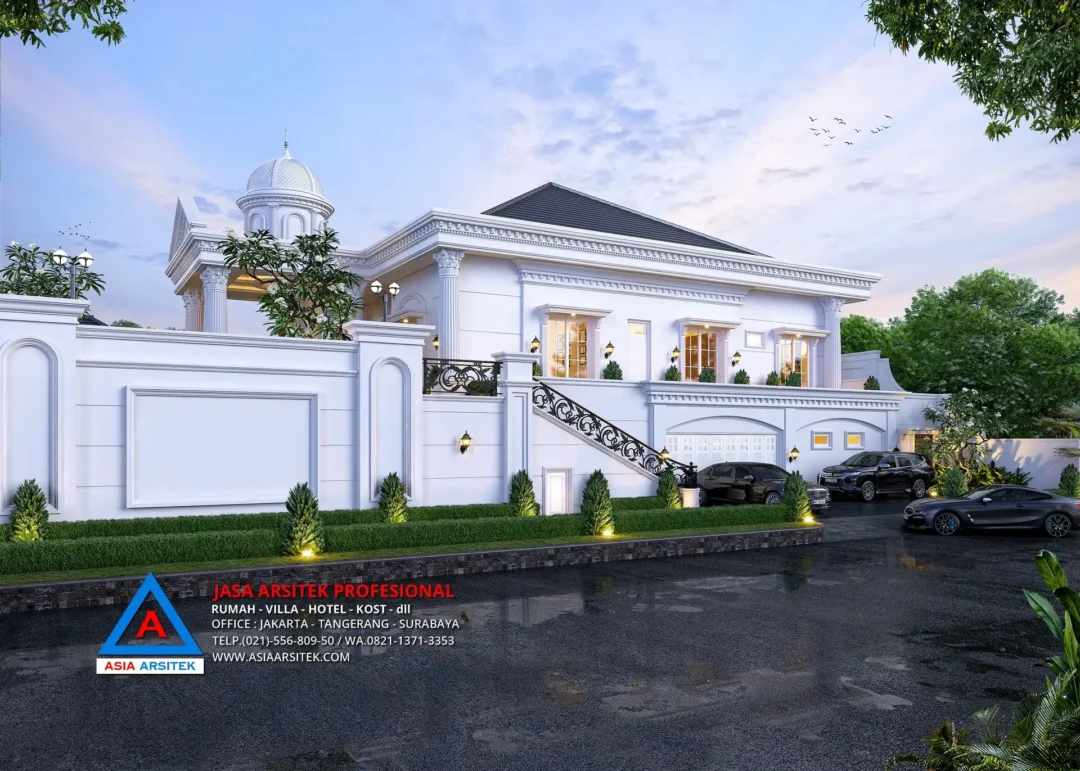 fasad rumah Jasa Arsitek Desain Rumah Klasik di Babakan Madang Bogor