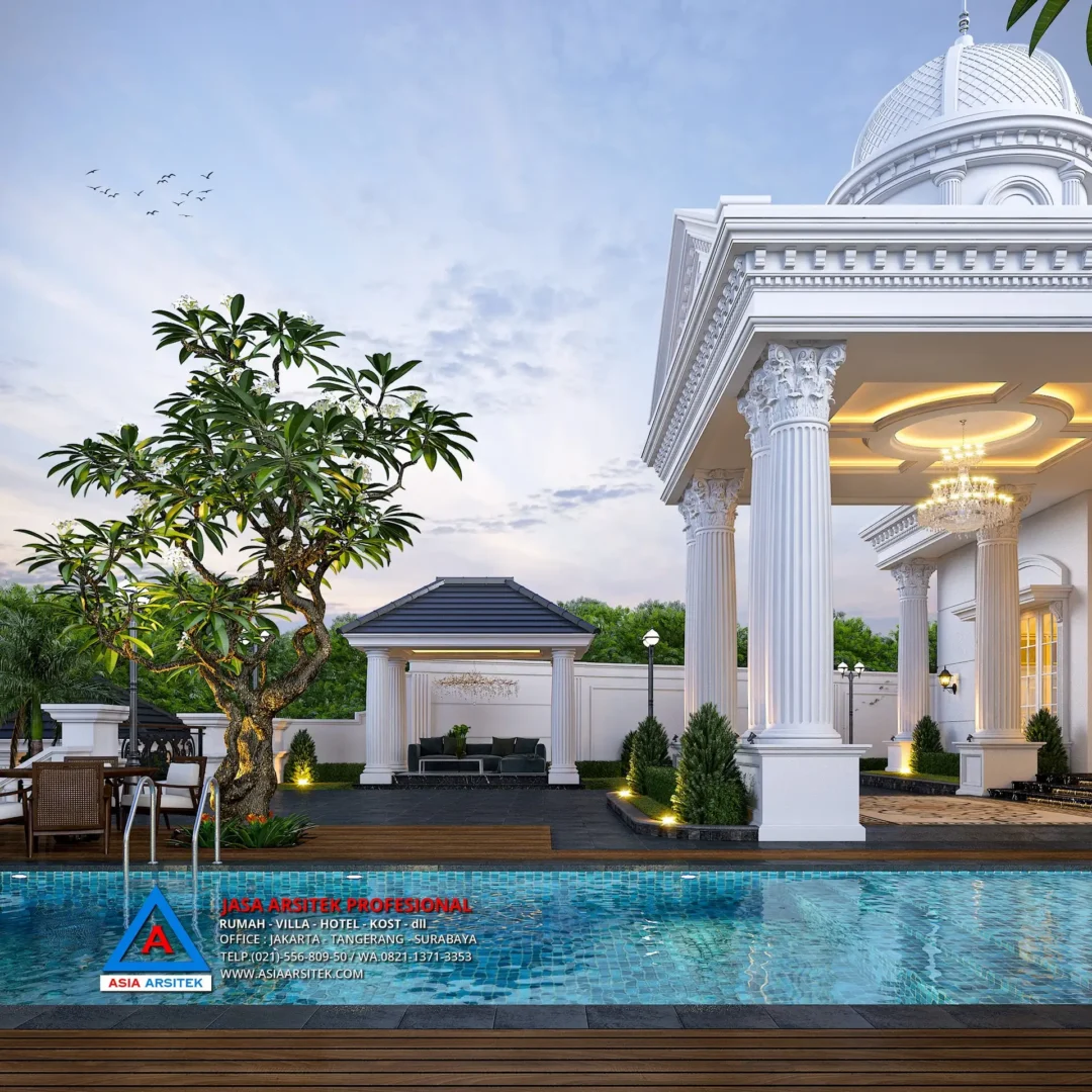 kolam renang Jasa Arsitek Desain Rumah Klasik di Babakan Madang Bogor