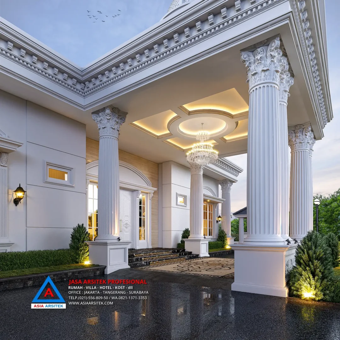 drop off area samping Jasa Arsitek Desain Rumah Klasik di Babakan Madang Bogor