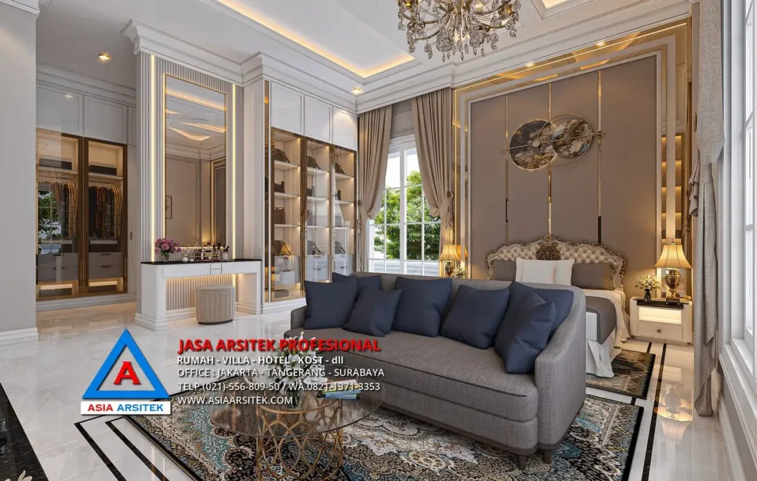 ruang tidur utama Jasa Arsitek Desain Rumah Klasik di Babakan Madang Bogor, jasa desain rumah bogor, jasa arsitek bogor, jasa desain interior bogor, jasa arsitek rumah bogor, arsitek di bogor, desain rumah bogor, jasa desain rumah di bogor, jasa interior rumah bogor