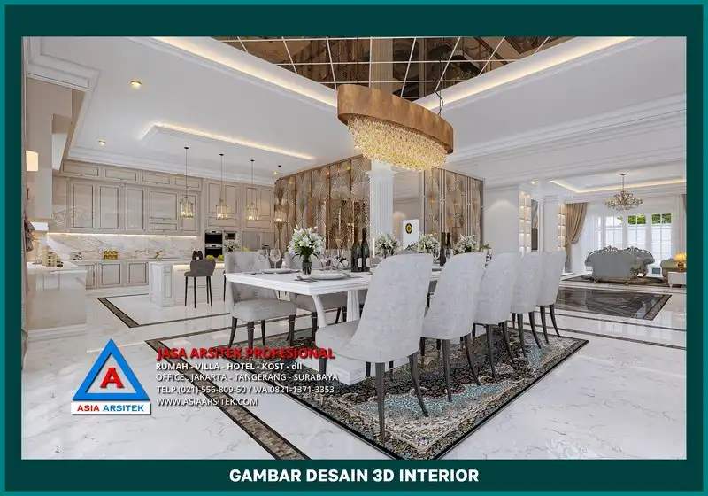 ruang makan oleh Jasa Desain Arsitek Depok, jasa arsitek rumah depok, jasa desain rumah depok, jasa gambar rumah depok