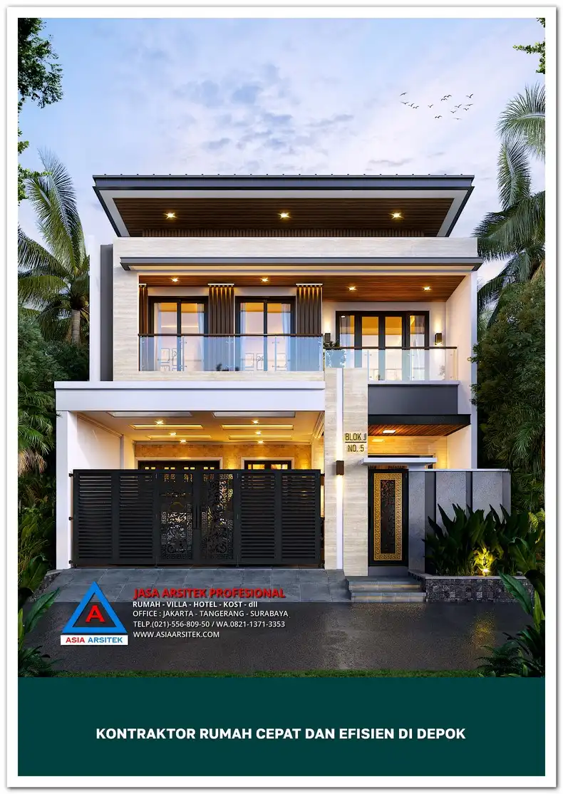 tampak depan Kontraktor Rumah Cepat dan Efisien di Depok, kontraktor rumah, jasa kontraktor, jasa kontraktor rumah, kontraktor bangun rumah, kontraktor rumah mewah, kontraktor bangunan, jasa kontraktor bangunan