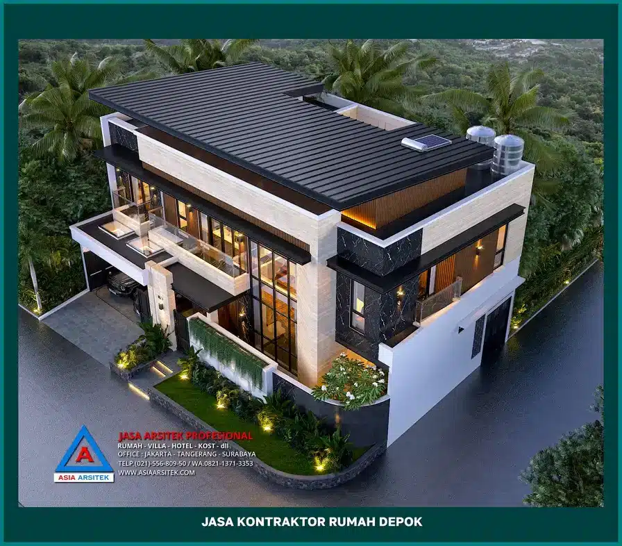 tampak atas Kontraktor Rumah Modern Depok, kontraktor rumah, jasa kontraktor, jasa kontraktor rumah, kontraktor bangun rumah, kontraktor rumah mewah, kontraktor bangunan, jasa kontraktor bangunan