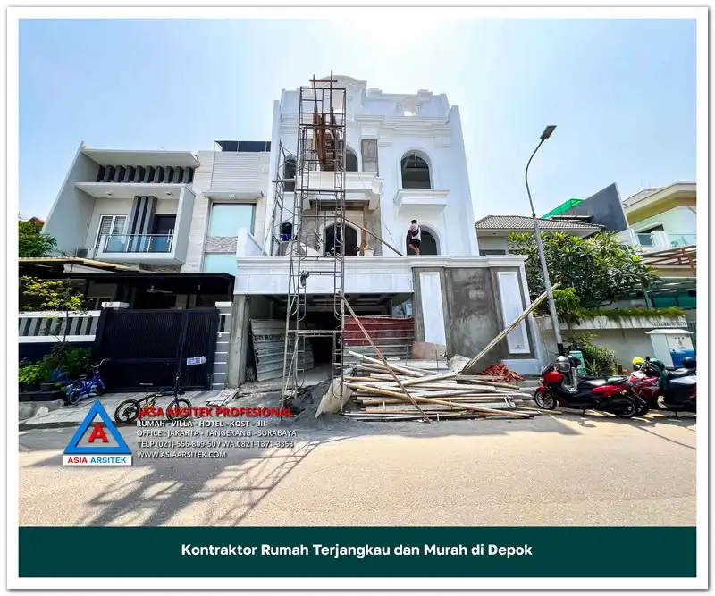 tampak depan bangunan Kontraktor Rumah Terjangkau dan Murah di Depok