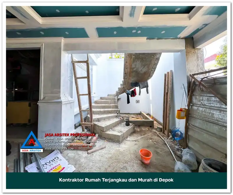area tangga Kontraktor Rumah Terjangkau dan Murah di Depok