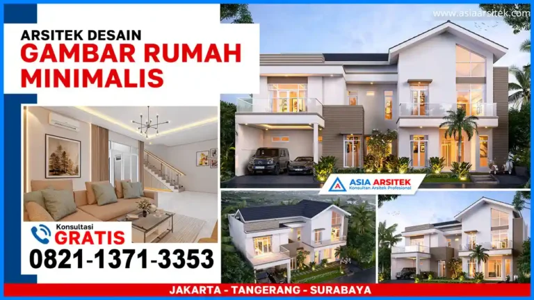 Contoh Gambar Rumah Minimalis 2 Lantai untuk Kavling Kecil – Desain fasad rumah dua lantai dengan tampilan simpel, garis tegas, dan elemen vertikal yang memaksimalkan lahan sempit secara fungsional dan estetis.