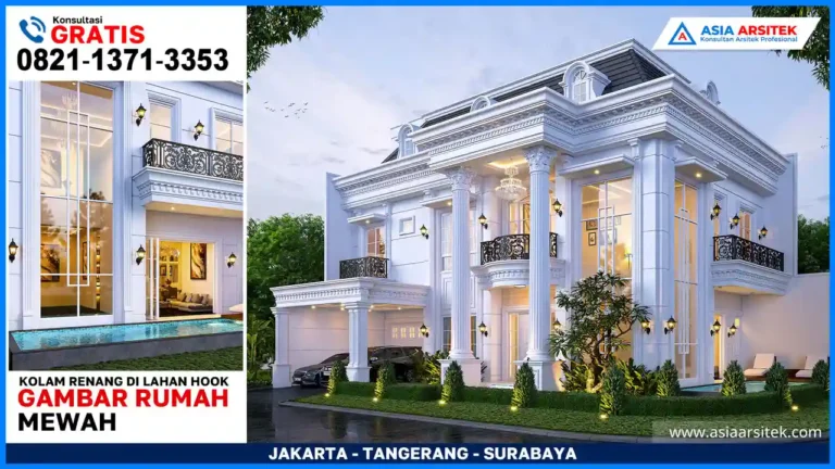 Desain Rumah Klasik Mewah dengan Kolam Renang – Kontraktor terpercaya dengan layanan profesional, harga terjangkau, dan hasil berkualitas untuk hunian impian Anda!