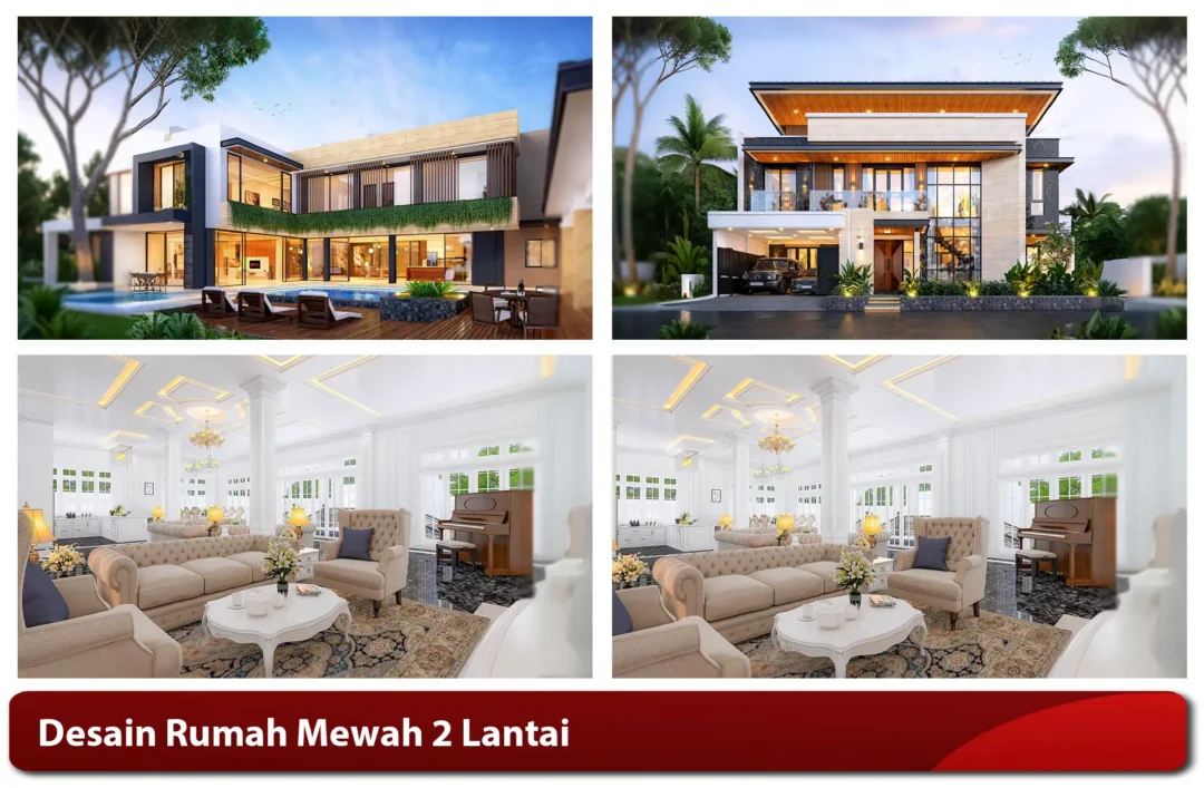Desain Rumah Mewah 2 Lantai