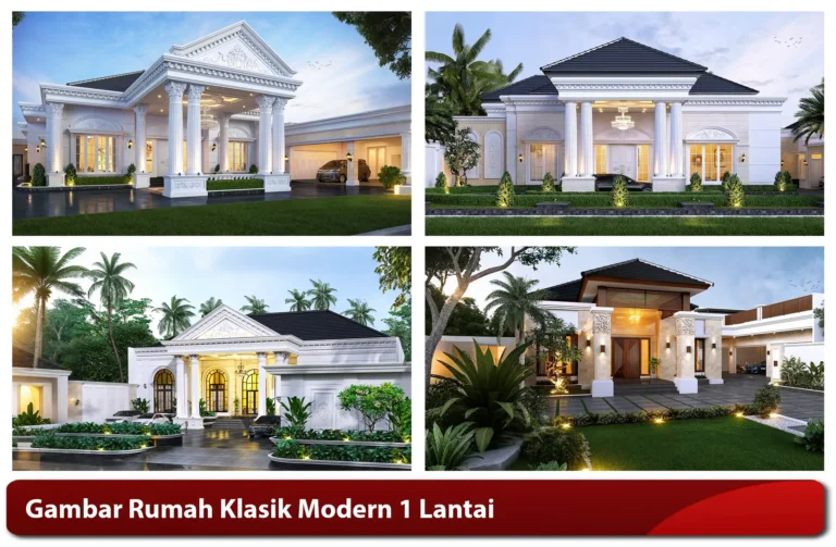 Gambar Rumah Klasik Modern 1 Lantai