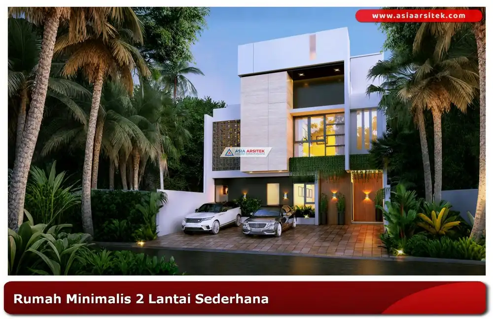 Rumah minimalis 2 lantai sederhana dengan desain simetris