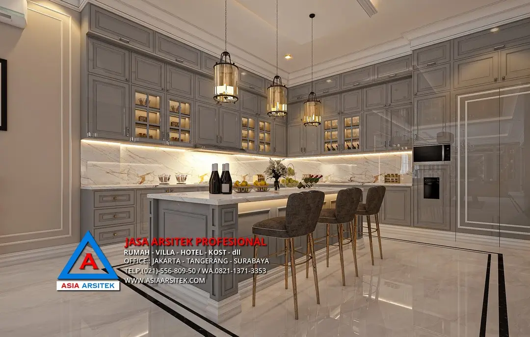 pantry Jasa Arsitek Desain Rumah Mewah Klasik di Rokan Hulu Riau, jasa arsitek riau, arsitek rumah pekanbaru