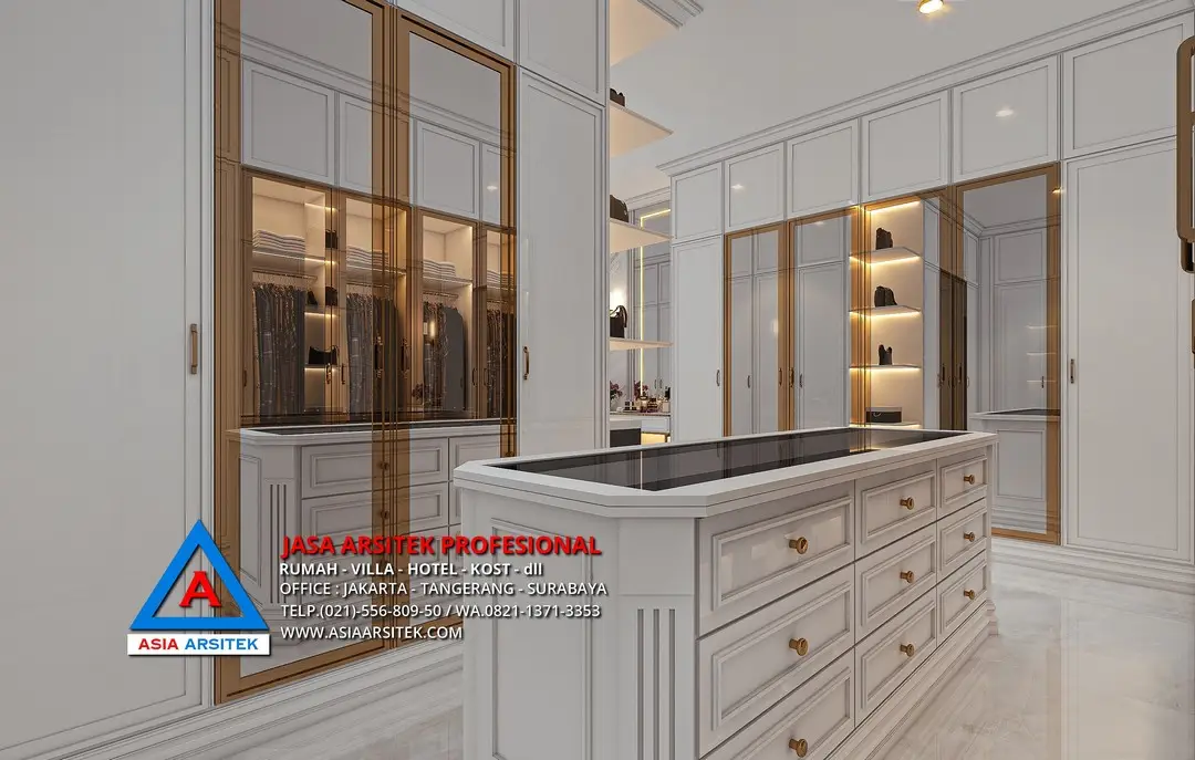walk in closet Jasa Arsitek Desain Rumah Mewah Klasik di Rokan Hulu Riau, jasa arsitek riau, arsitek rumah pekanbaru